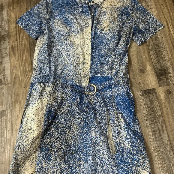Keno Paris Blue and White Women's mini Dress